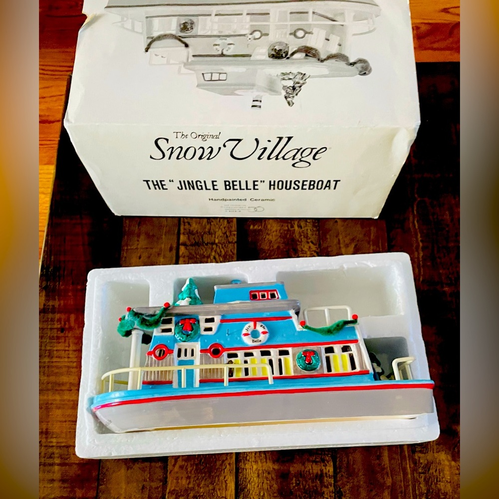 Department 56 “The Jingle Belle Houseboat”